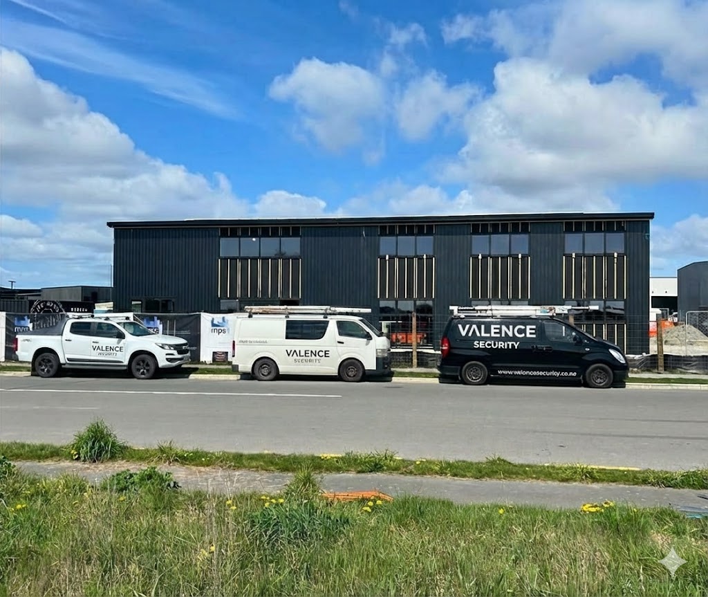 Valence Security team vehicles and headquarters in Auckland